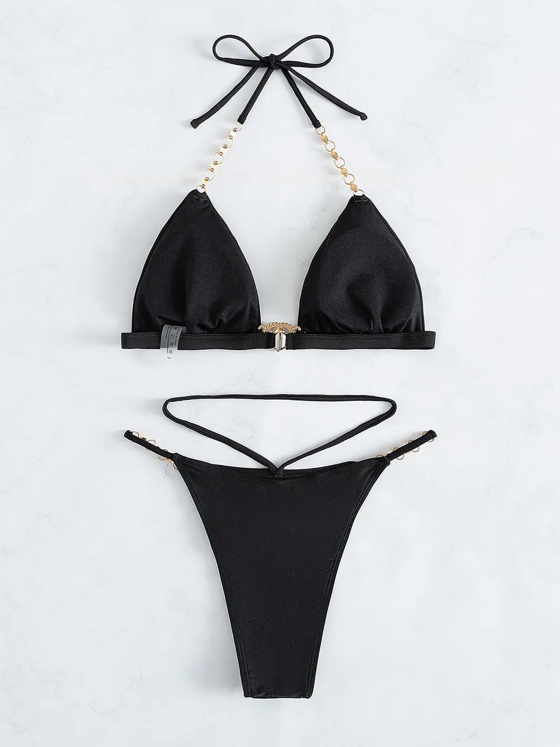 Chain Tied Two-Piece Bikini Set - So•phis•ti•hood Boutique