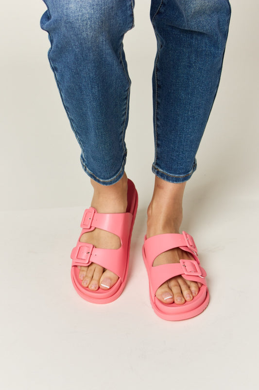 Legend Double Buckle Open Toe Sandals - So•phis•ti•hood Boutique