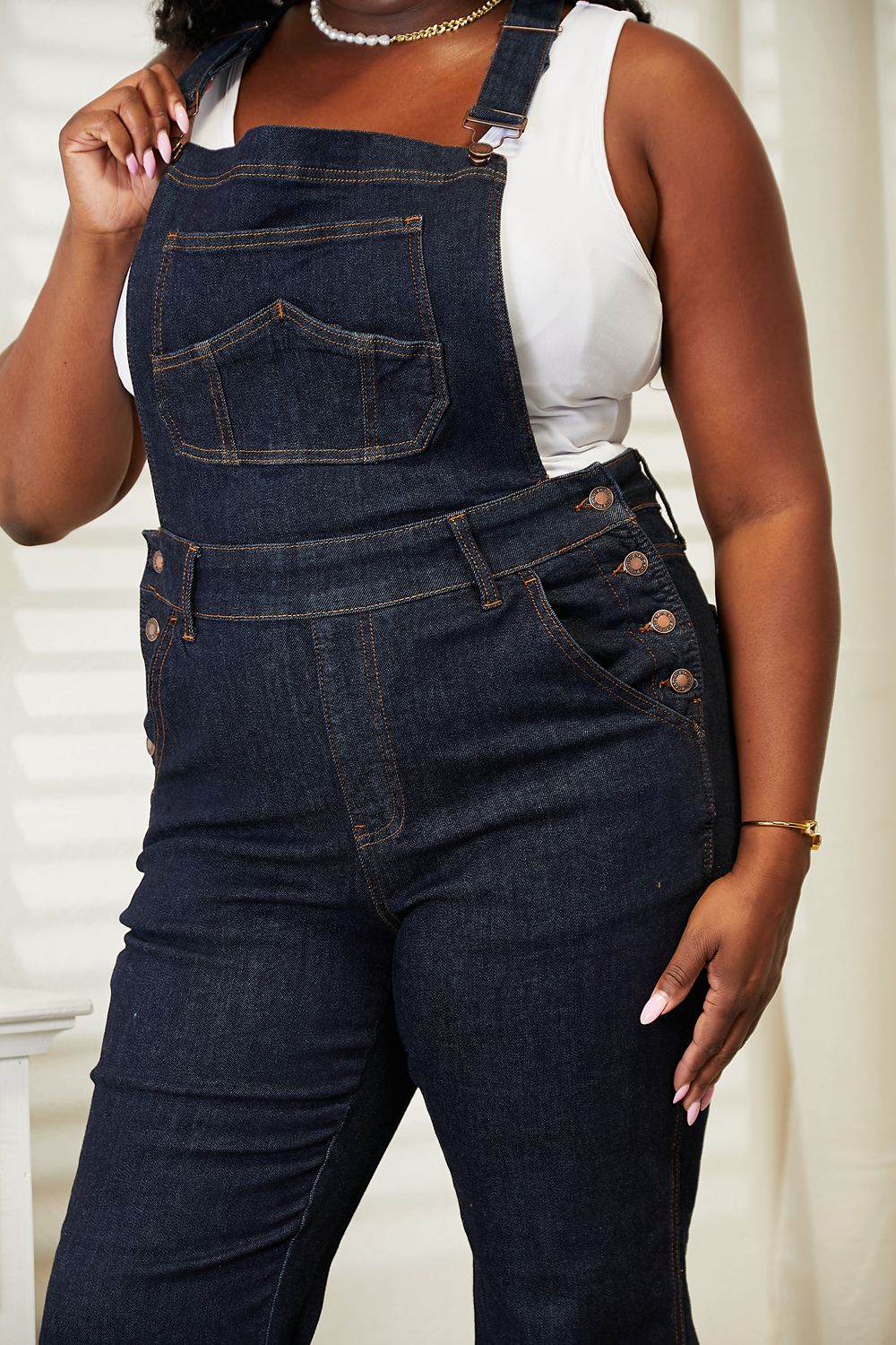 Judy Blue Full Size High Waist Classic Denim Overalls - So•phis•ti•hood Boutique