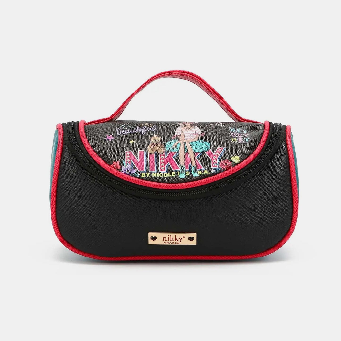 Nicole Lee USA Nikky Contrast Makeup Bag - So•phis•ti•hood Boutique