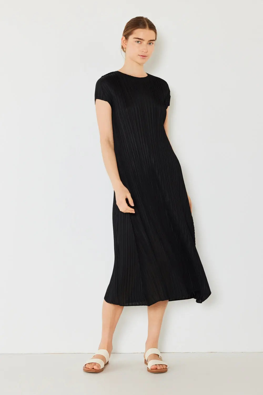 Marina West Swim Pleated Cap Sleeve A-Line Dress - So•phis•ti•hood Boutique