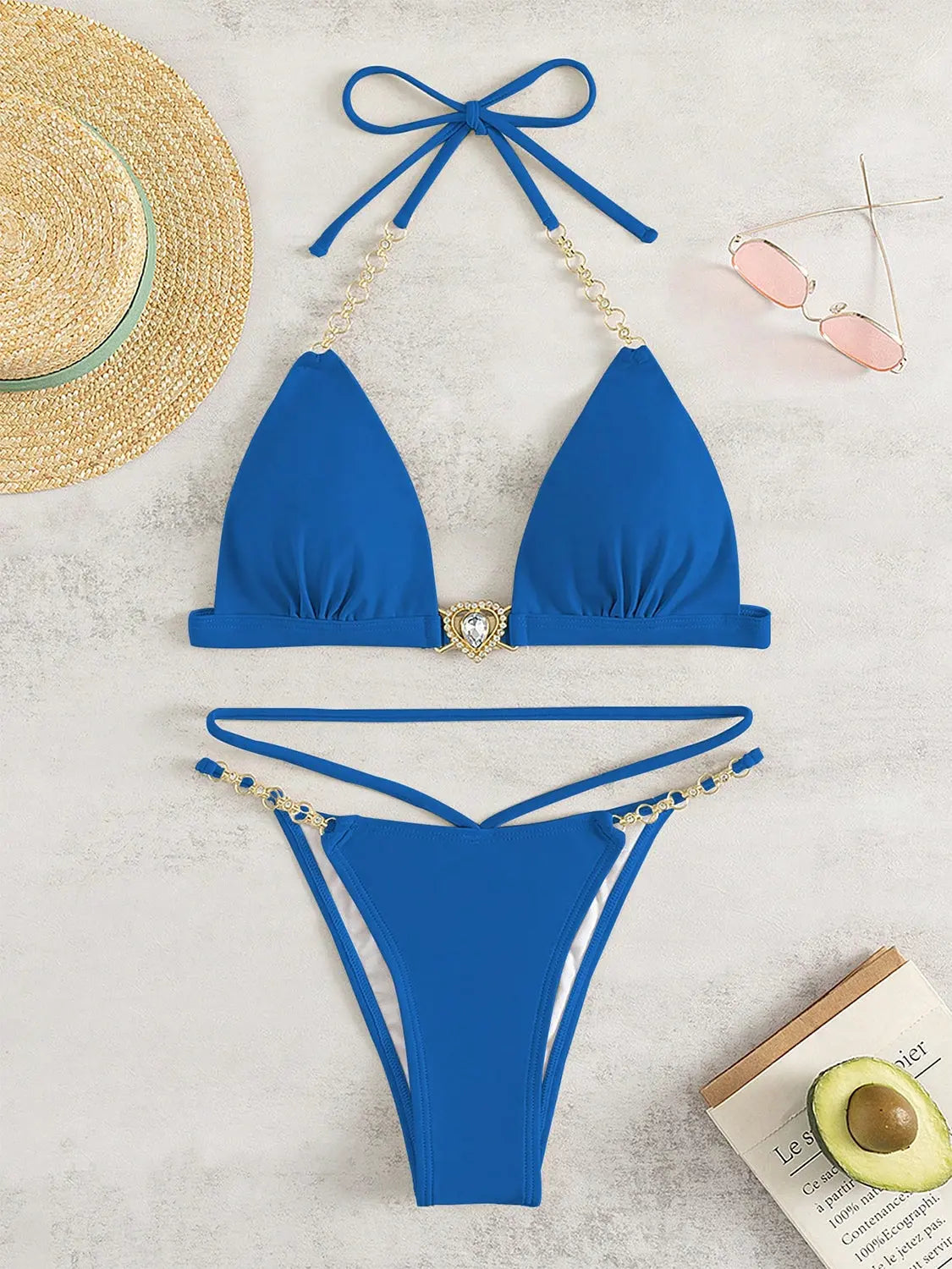 Chain Tied Two-Piece Bikini Set - So•phis•ti•hood Boutique