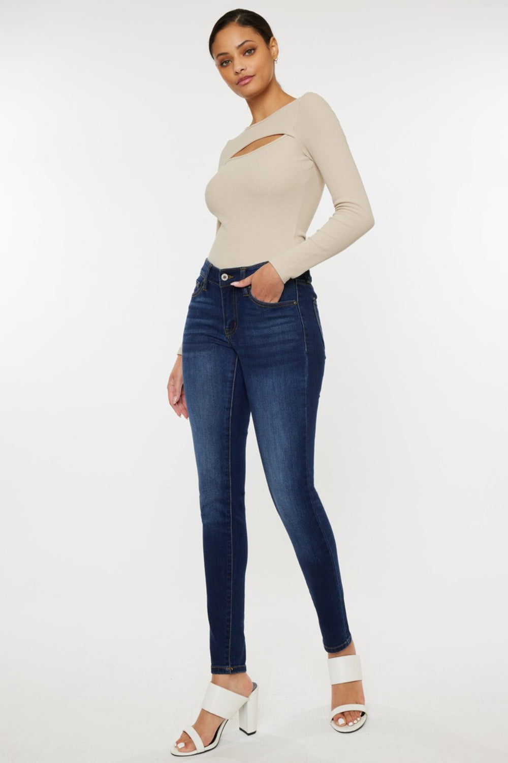 Kancan Mid Rise Gradient Skinny Jeans - So•phis•ti•hood Boutique