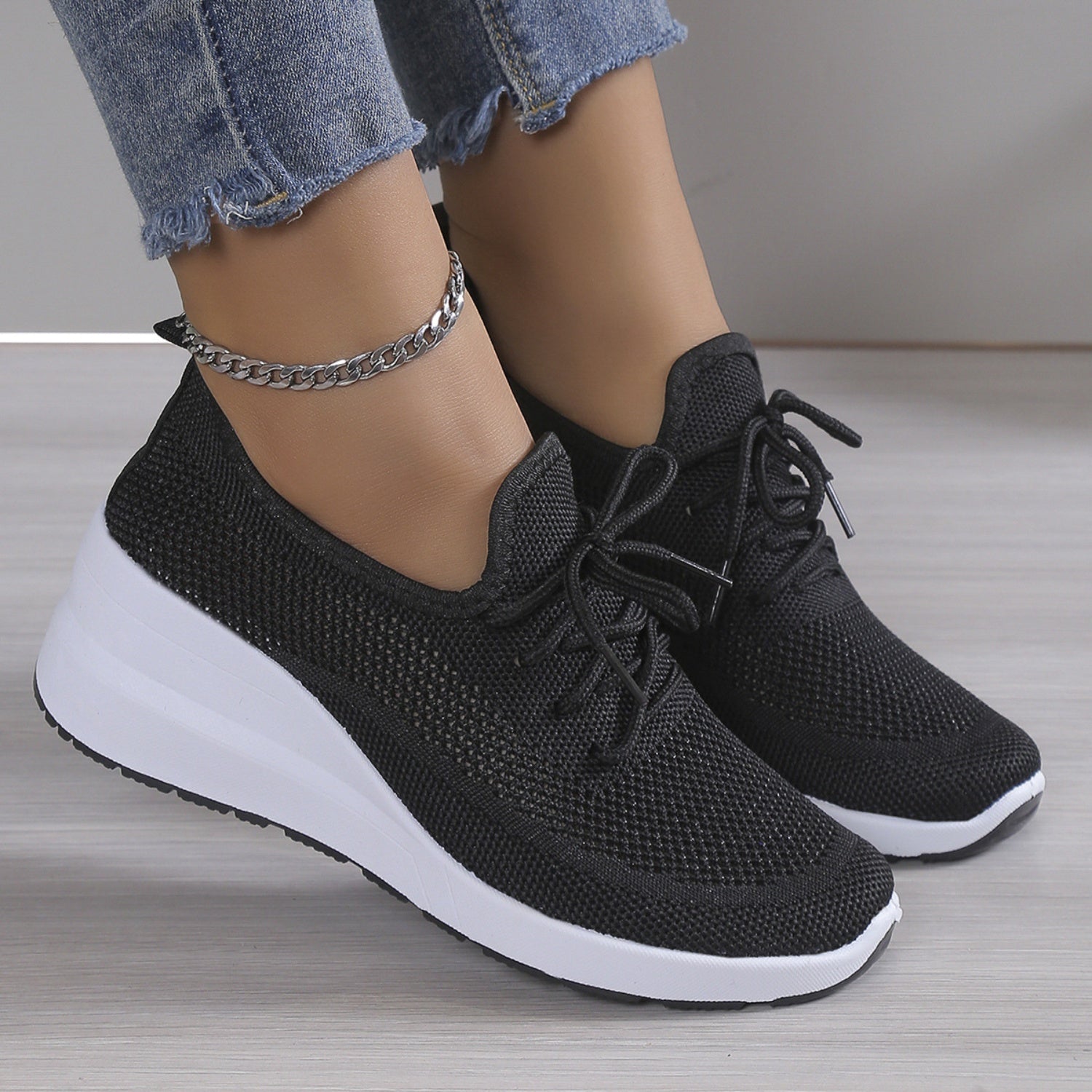 Mesh Breathable Platform Athletic Shoes - So•phis•ti•hood Boutique