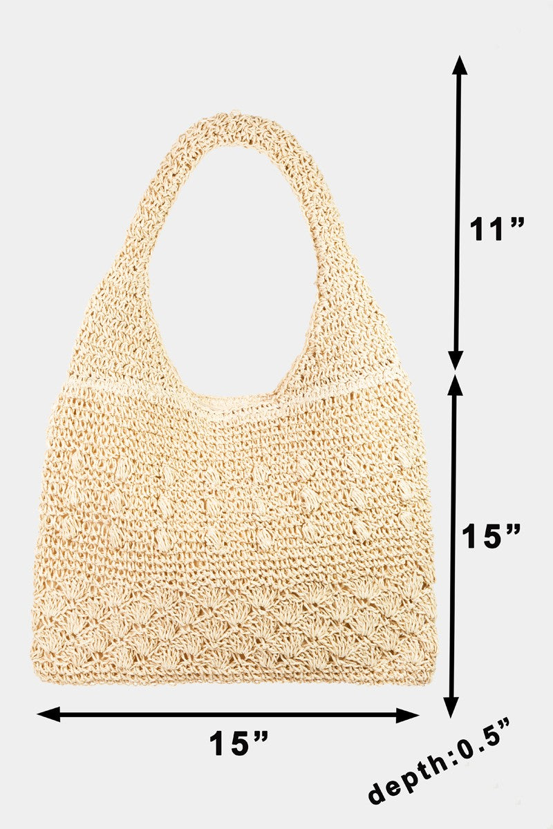 Fame Straw Braided Tote Bag - So•phis•ti•hood Boutique