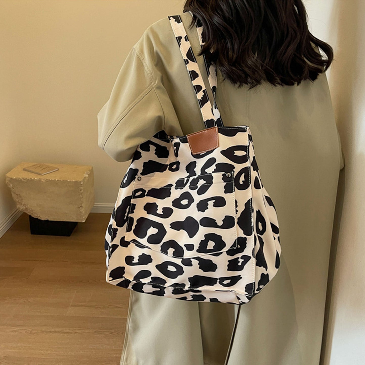 Animal Print Canvas Tote Bag - So•phis•ti•hood Boutique