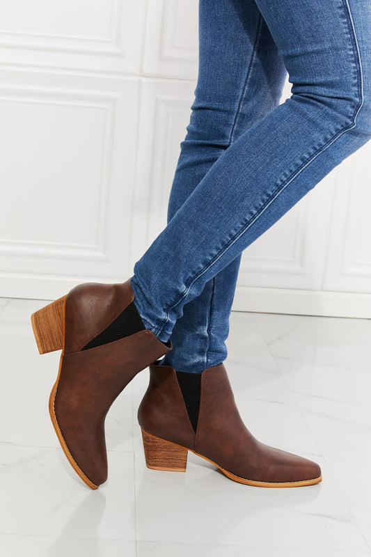 MMShoes Back At It Point Toe Bootie in Chocolate - So•phis•ti•hood Boutique