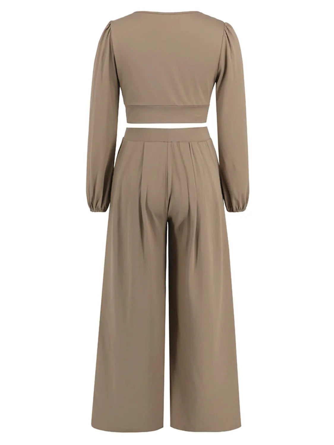 Surplice Top and Wide Leg Pants Set - So•phis•ti•hood Boutique