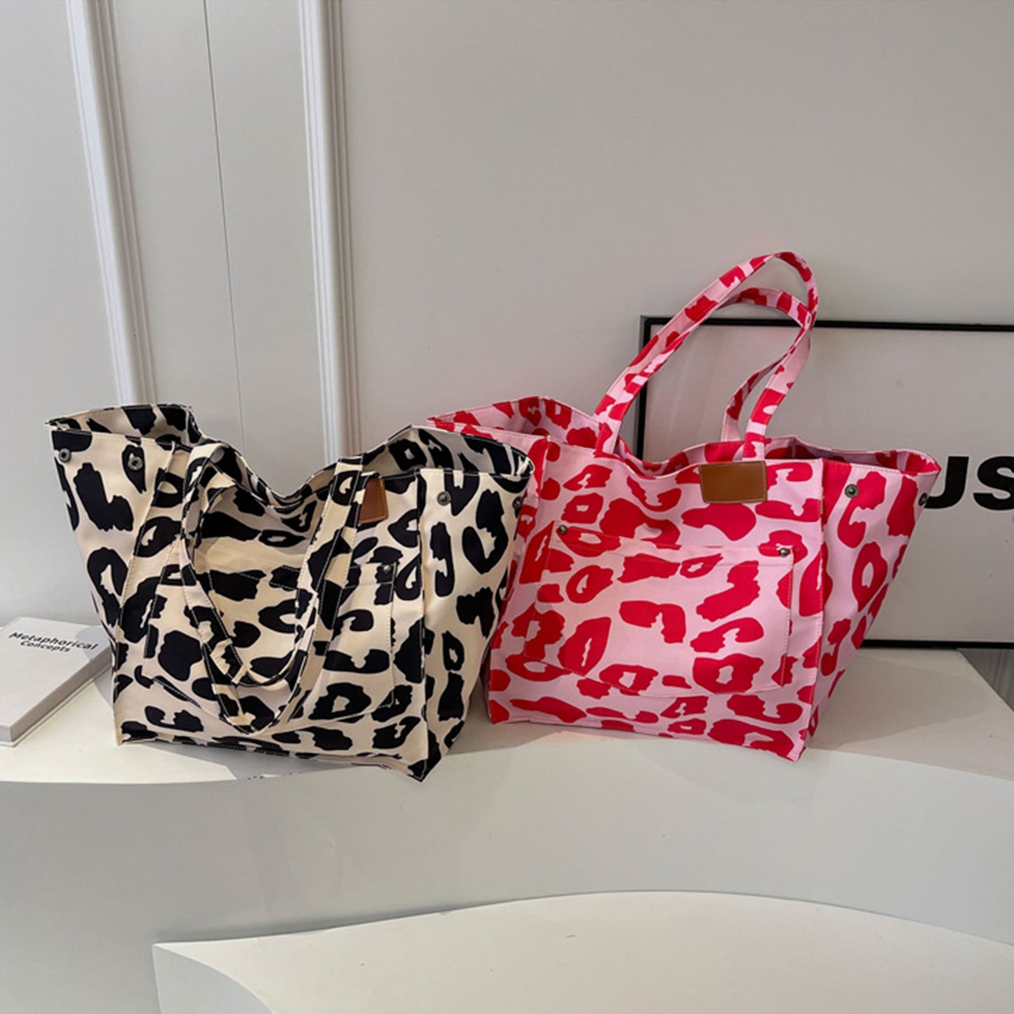 Animal Print Canvas Tote Bag - So•phis•ti•hood Boutique