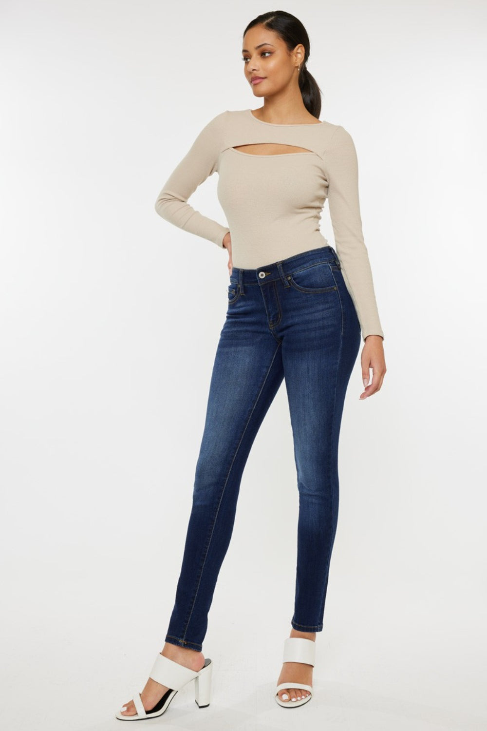 Kancan Mid Rise Gradient Skinny Jeans - So•phis•ti•hood Boutique