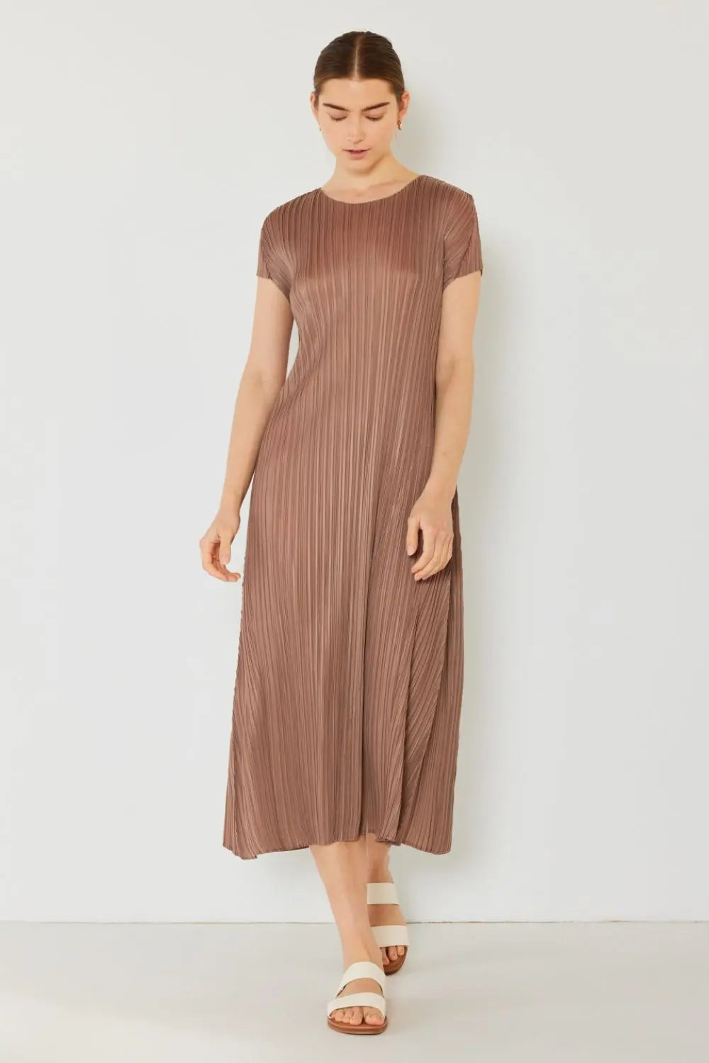 Marina West Swim Pleated Cap Sleeve A-Line Dress - So•phis•ti•hood Boutique