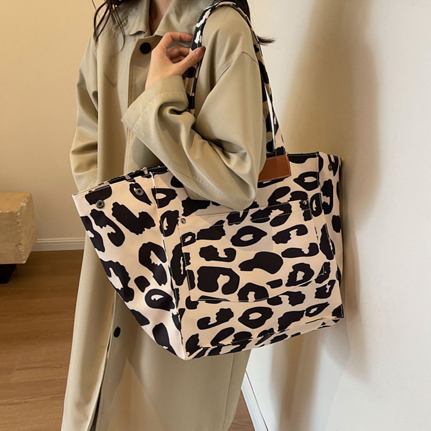 Animal Print Canvas Tote Bag - So•phis•ti•hood Boutique