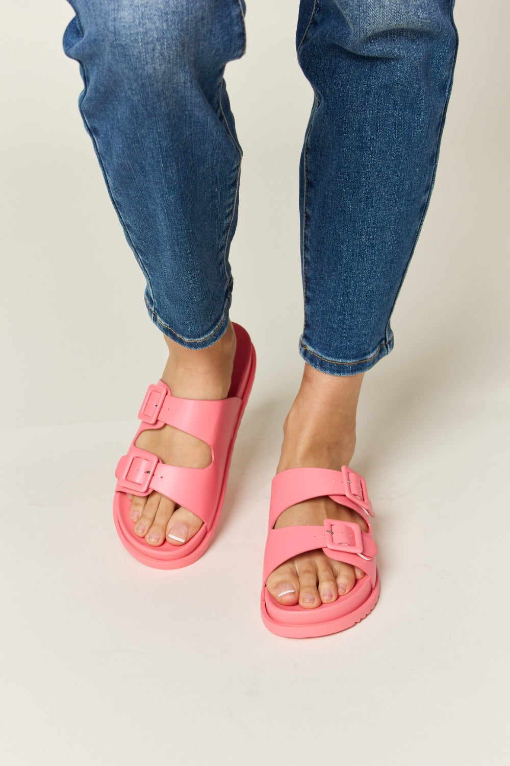 Legend Double Buckle Open Toe Sandals - So•phis•ti•hood Boutique