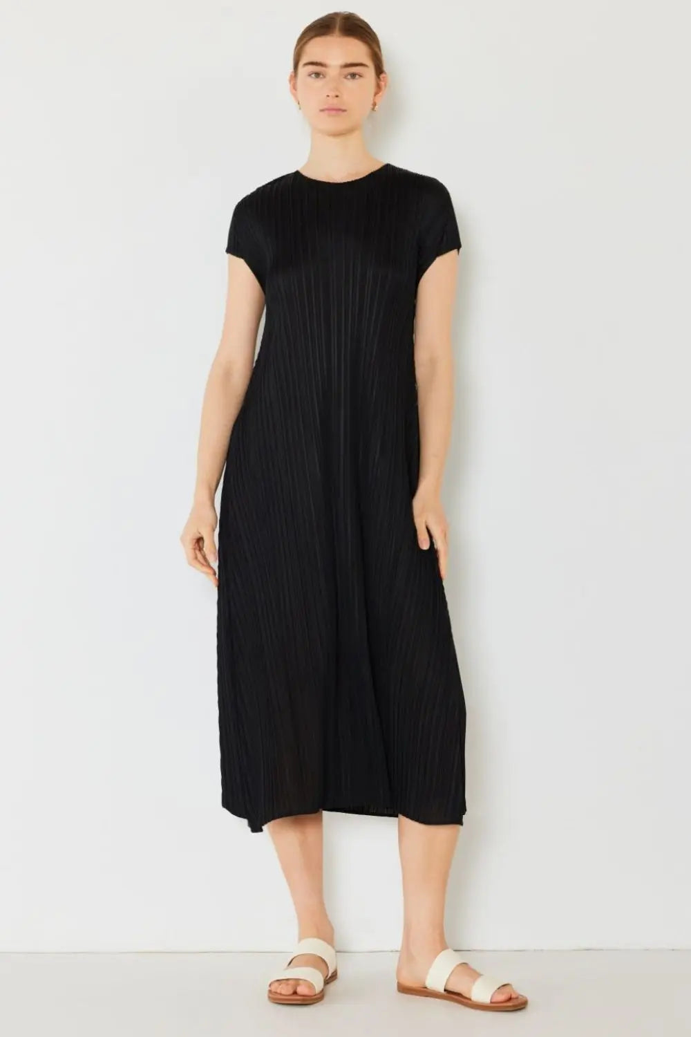 Marina West Swim Pleated Cap Sleeve A-Line Dress - So•phis•ti•hood Boutique