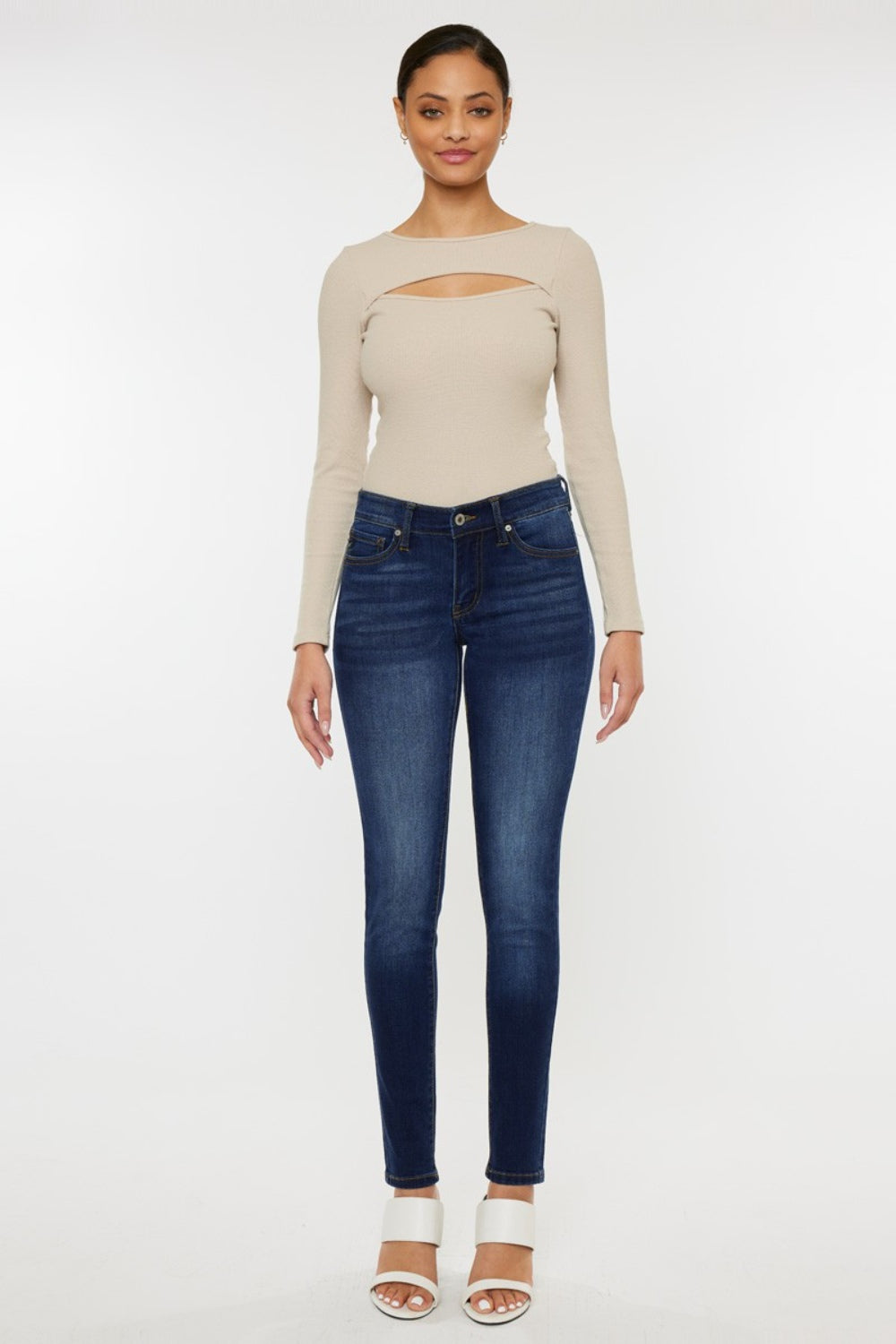 Kancan Mid Rise Gradient Skinny Jeans - So•phis•ti•hood Boutique